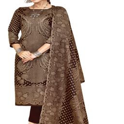 DRAVINAM Trends Paisley Ethnic Motifs Printed Pashmina Unstitched Dress Material-image-73