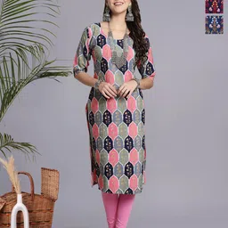 HERE&NOW Selection 0f 3 Ethnic Motifs Printed Straight Kurta-18