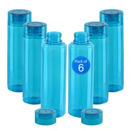 Kuber Industries Blue Set of 6 Plastic Solid Water Bottle-33
