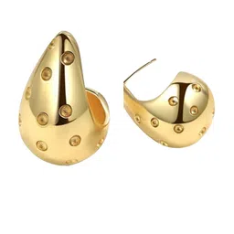 MYKI Stainless Steel Gold-Plated Contemporary Studs-51