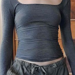LULU & SKY Women Striped V-Neck Cut Outs T-shirt-picture-44
