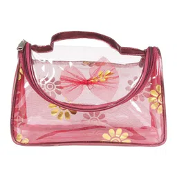 prettykrafts Maroon Printed Reusable Multi-Utility Organisers-1