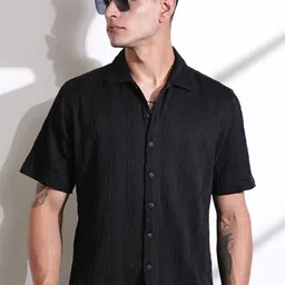 Thomas Scott Men Smart Fit Cutaway Collar Textured Casual Shirt-image-69