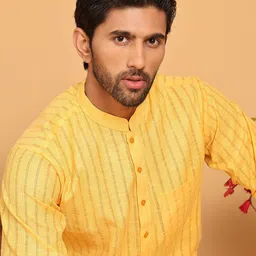 Jompers Men Striped Regular Pure Cotton Kurta with Pyjamas-29