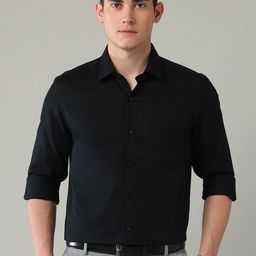 Arrow Men Slim Fit Spread Collar Textured Cotton Formal Shirt-picture-25
