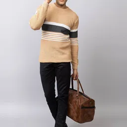 TYSORT Men Cable Knit Woollen Pullover-image-14