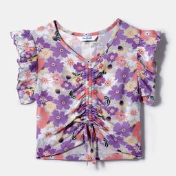 Nauti Nati Girls Purple Printed Top-picture-14