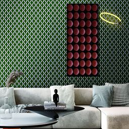 Fedora Wallpapers Comfortable Stripes Green & White 3D Printed Waterproof Wallpaper-image-74