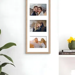 Art Street Beige & White 3 Openings Wooden Wall Photo Frame-image-86