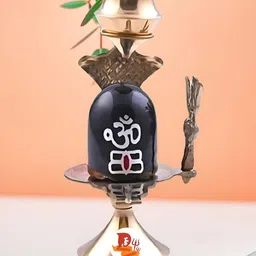 DARIDRA BHANJAN Black Shiva Lingam Statue Along With Lota Religious Idol Showpiece-54