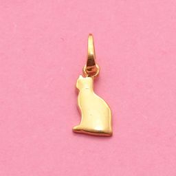 925 SILLER 925 Silver Gold-plated Cat Shaped Pendant-image-12