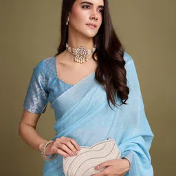 Mitera Solid Zari Saree-image-35