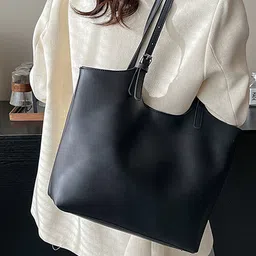 LULU & SKY PU Oversized Bucket Hobo Bag With Tasselled-41