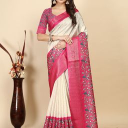 J 6 DESIGNER Checked Zari Art Silk Saree-image-22