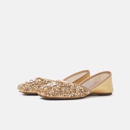 JM Looks Girls Ethnic Mojaris with Embroidered Flats-52