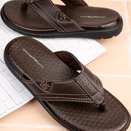 SOFTY VEGEN Men Brown memory Foam Comfort Sandals-image-6