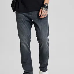 Snitch Men Relaxed Fit Light Fade Stretchable Jeans-image-5