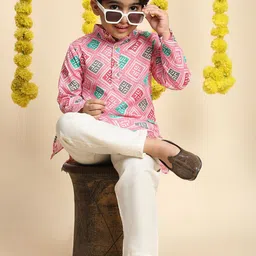 Cutiekins Boys Printed Regular Kurta with Pyjamas image 5