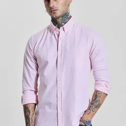 Snitch Men Smart Slim Fit Button-Down Collar Micro Checked Cotton Casual Shirt-image-95