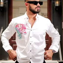 MARMIC FAB Graphic Printed Cotton Slim Fit Casual Shirt-image-82