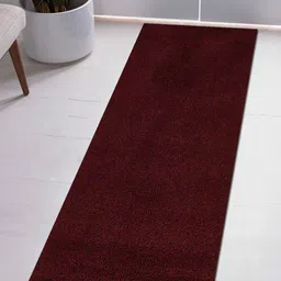 OBSESSIONS Maroon Polyester Solid Runner-54