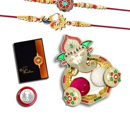 DeoDap 5Piece Unisex Rakhi Gift Set-image-95