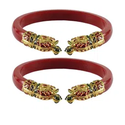 Vidhya Kangan Multi-Coloured Brass Bangles-image-44