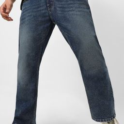 Urbano Plus Men Bootcut Low Distress Light Fade Stretchable Jeans-image-65
