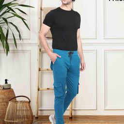 TYKUN Men Slim Fit Utility Cargos Trousers-image-81
