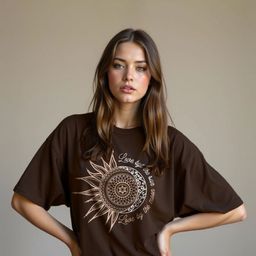 TOGS & TERRE Women Graphic Printed Round Neck Cotton Oversized T-shirt-image-126