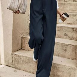 Next One Women Smart High-Rise Easy Wash Pleated Trousers-picture-30