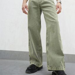 MASCLN SASSAFRAS Men Wide Leg Mid-Rise Light Fade Jeans-image-29