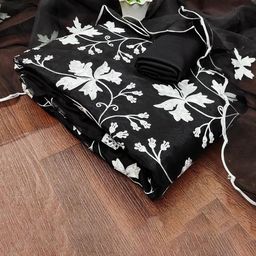 SAINOOR Embroidered Organza Unstitched Dress Material-image-23