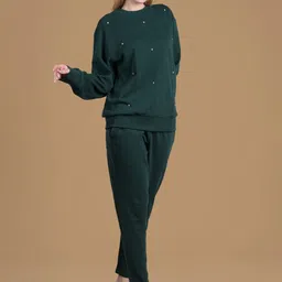 Antimony Embellished Round Neck Sweatshirt with Trousers-image-74