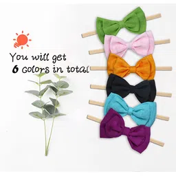 Krelin Girls Orange & Purple Set of 6 Hairband-37