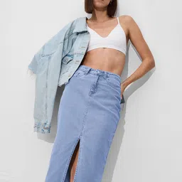 The Souled Store Denim Pencil MidiSkirts-picture-54