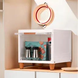 RUBOXA Transparent & Brown Textured 1 Unit Drawer Organiser-26