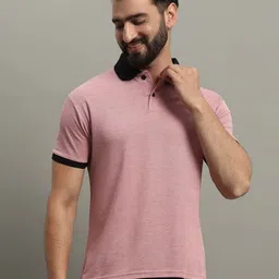 GET GOLF Men Solid Polo Collar Cotton T-shirt-image-25