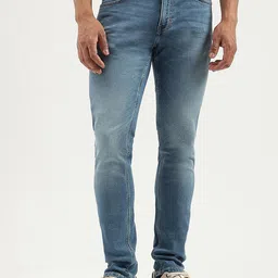 United Colors of Benetton Men Skinny Fit Mid-Rise Low Distress Heavy Fade Jeans-picture-32
