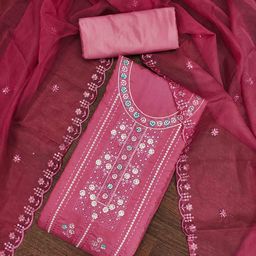DIVASTRI Embroidered Unstitched Dress Material-image-17