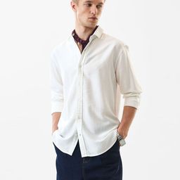 Snitch Slim Fit Plain Shirt-image-57