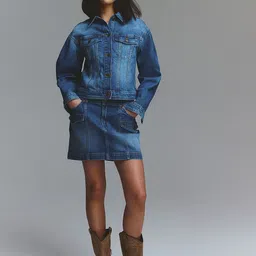 H&M Flap-Pocket Denim Skirt-image-37