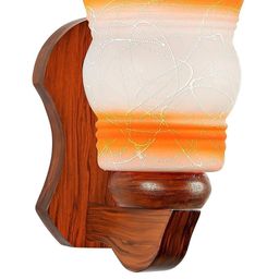 Somil Premium Designer Glass Wall / Night Lamp Elegant & Stylish Dcor Accent for Modern Interiors, color- Orange, White, Size:- 21 X 27 X 30.5 CM-image-90