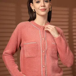 Thirty Threads Women Self Design Woollen Cardigan-picture-12