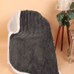 Butterthief Grey & White Heavy Winter 210 GSM Single Bed Blanket-image-91