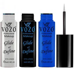 VOZO Set Of 3 Glide & Define Infusion Essential Liquid Eyeliner-5 ml Each-Shade- 03-04-08-25