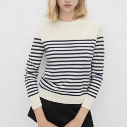 MANGO Striped Acrylic Pullover-image-26