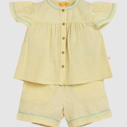 Somersault Girl Striped Pure Cotton Night suit-image-25