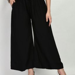 MAURYA Women Knitted Wide Leg Elasticated Palazzos-picture-12