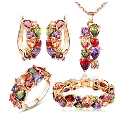 Shayna Gold-Plated Alloy Jewellery Set-image-57